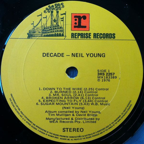 Neil Young - Decade | Reprise Records (3RS 2257) - 2