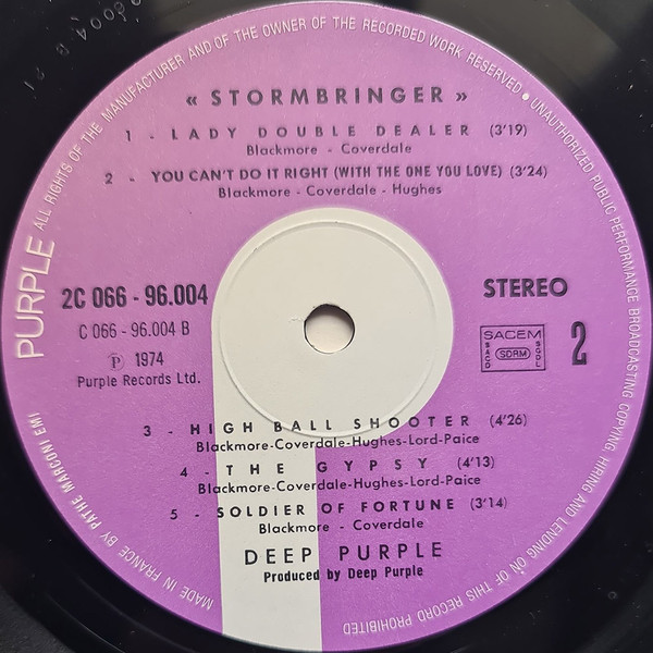 Deep Purple - Stormbringer | Purple Records (2 C 066_ 96004) - 4