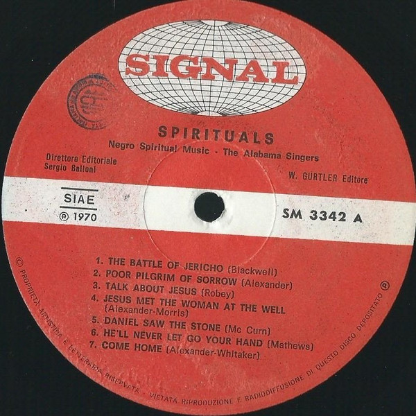 The Alabama Singers - Spirituals: Negro Spiritual Music | Signal (SM 3342) - 3