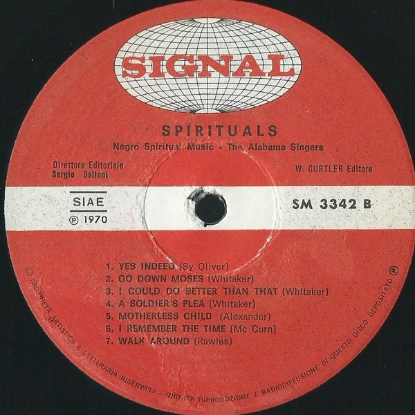 The Alabama Singers - Spirituals: Negro Spiritual Music | Signal (SM 3342) - 4