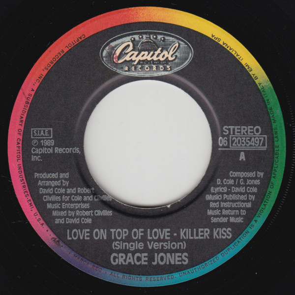 Grace Jones - Love On Top Of Love (Killer Kiss) | Capitol Records (06 2035497) - 3 Grace Jones - Love On Top Of Love (Killer Kiss) | Capitol Records (06 2035497) - 3