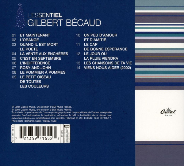 Gilbert Bécaud - L'Essentiel | Capitol Music (7243 597165 2 7) - 2
