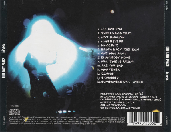 Our Lady Peace - Live [CD] | Columbia (CK 85855) - 2
