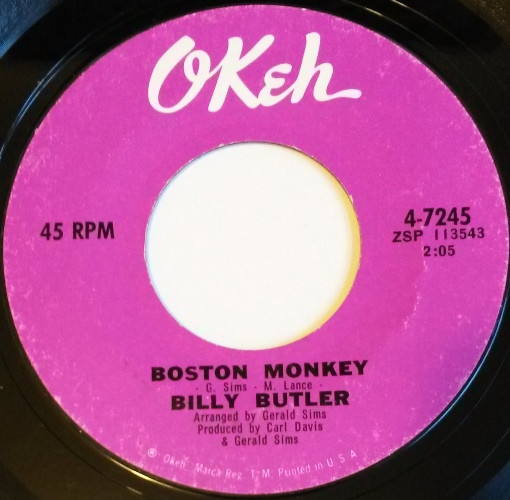 Billy Butler - Right Track / Boston Monkey | Okeh (4-7245) - main