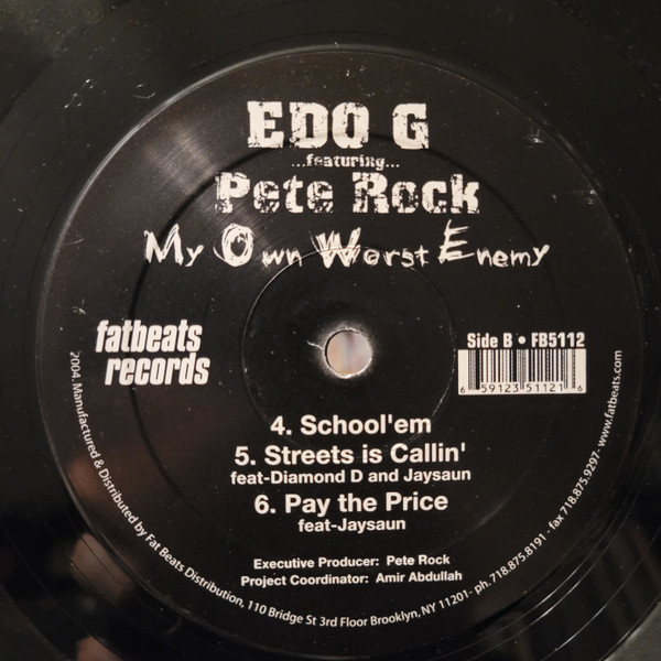Ed O.G Featuring Pete Rock - My Own Worst Enemy | Fat Beats (FB5112) - 4