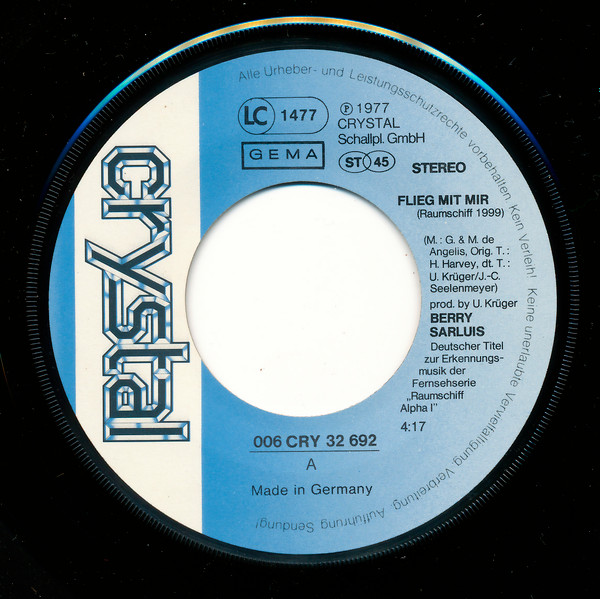 Berry Sarluis - Flieg Mit Mir (Raumschiff 1999) | Crystal (006 CRY 32 692) - 3