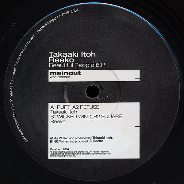 Takaaki Itoh / Reeko - Beautiful People E.P. | Mainout (MO.06) - 2 Takaaki Itoh / Reeko - Beautiful People E.P. | Mainout (MO.06) - 2