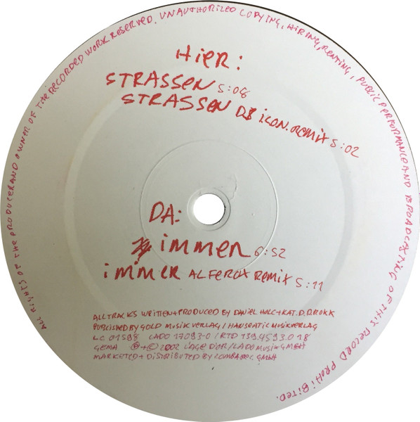 Ascii Disko - Immer / Strassen | L'Age D'Or (LADO 17093-0) - 3