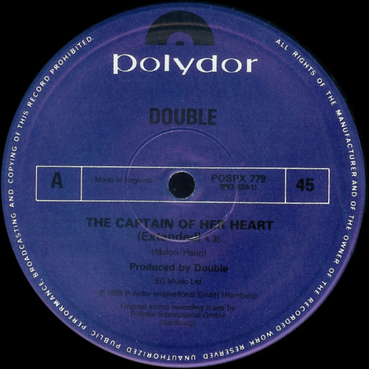 Double - The Captain Of Her Heart / Your Prayer Takes Me Off Part II (Dub) | Polydor (POSPX 779) - 2