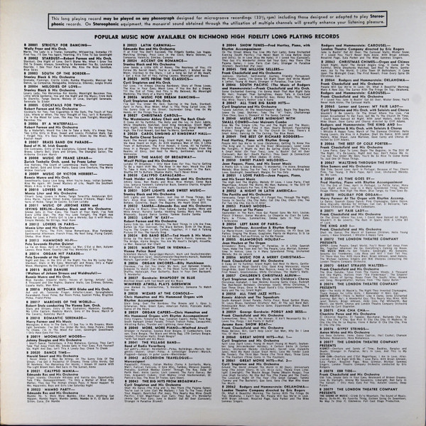Albert W. Ketelbey , Stanford Robinson , The New Symphony Orchestra Of London - Music Of Ketelbey | Richmond (B 20083) - 2 Albert W. Ketelbey , Stanford Robinson , The New Symphony Orchestra Of London - Music Of Ketelbey | Richmond (B 20083) - 2