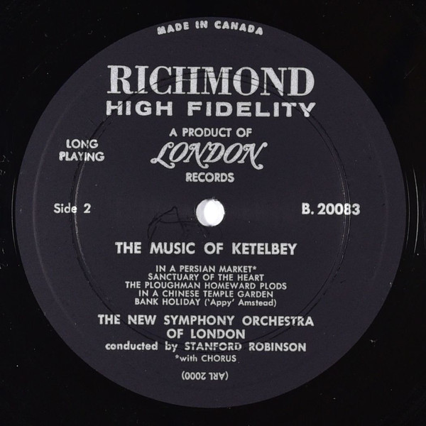 Albert W. Ketelbey , Stanford Robinson , The New Symphony Orchestra Of London - Music Of Ketelbey | Richmond (B 20083) - 4 Albert W. Ketelbey , Stanford Robinson , The New Symphony Orchestra Of London - Music Of Ketelbey | Richmond (B 20083) - 4