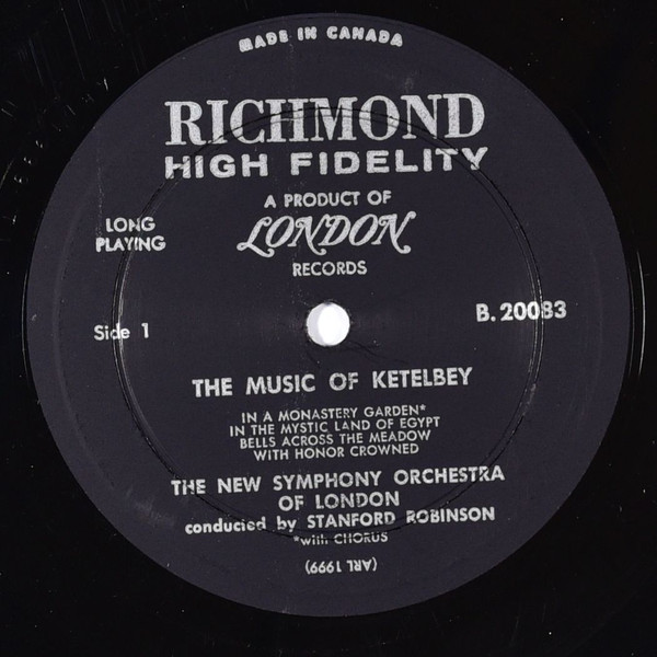 Albert W. Ketelbey , Stanford Robinson , The New Symphony Orchestra Of London - Music Of Ketelbey | Richmond (B 20083) - 3 Albert W. Ketelbey , Stanford Robinson , The New Symphony Orchestra Of London - Music Of Ketelbey | Richmond (B 20083) - 3