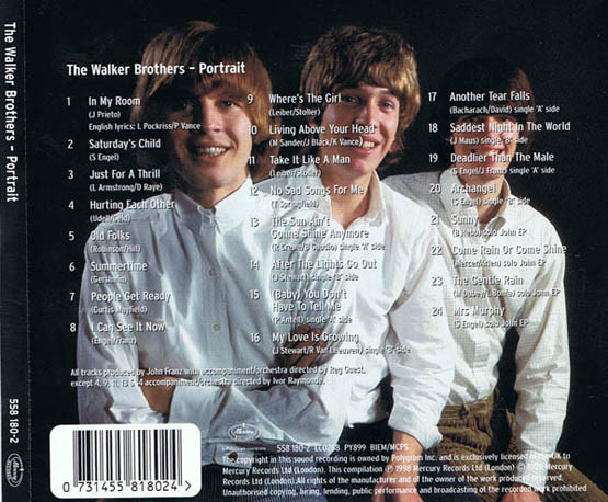 The Walker Brothers - Portrait | Mercury (558 180-2) - 2 The Walker Brothers - Portrait | Mercury (558 180-2) - 2