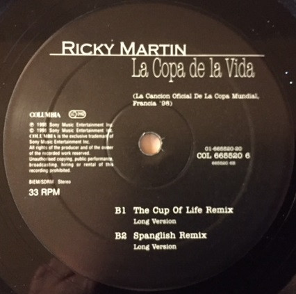 Ricky Martin - The Cup Of Life | Columbia (COL 665520 6) - 3
