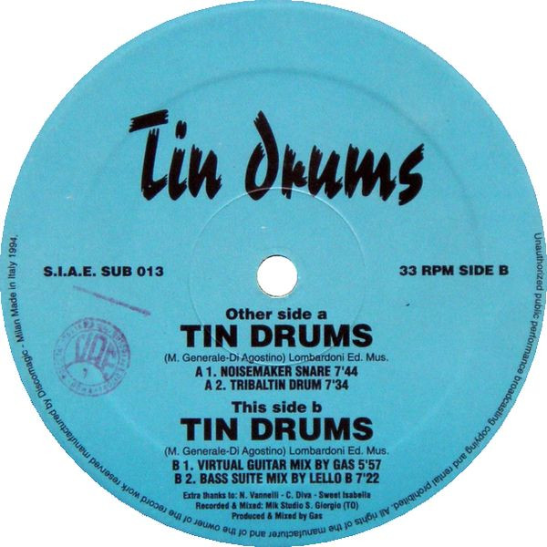 Tin Drums - Tin Drums | Subway Records (SUB 013)