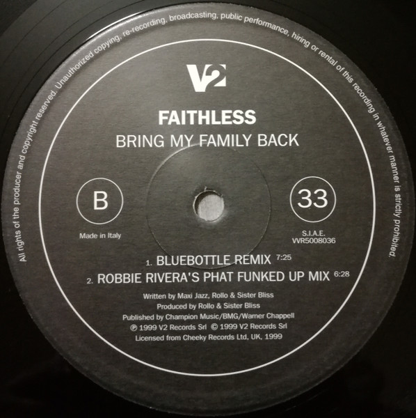 Faithless - Bring My Family Back | V2 (VVR5008036) - 4