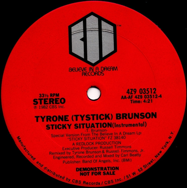 Tyrone Brunson - Sticky Situation | Believe In A Dream (4Z9 03512) - 2 Tyrone Brunson - Sticky Situation | Believe In A Dream (4Z9 03512) - 2