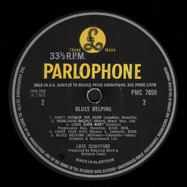 Love Sculpture - Blues Helping | Parlophone (PMC 7059) - 4