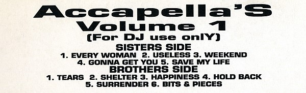 Various - Accapella's Volume 1 | Not On Label (PROMO 1) - main Various - Accapella's Volume 1 | Not On Label (PROMO 1) - main
