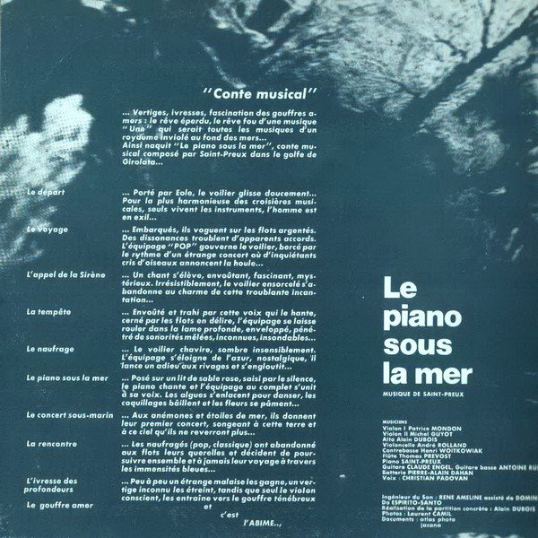 Saint-Preux - Le Piano Sous La Mer | Héloïse Disques (HEL 67.047) - 3