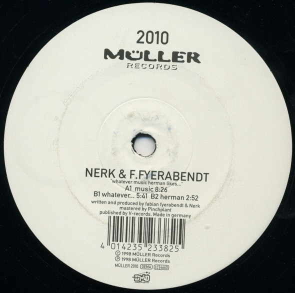 Nerk & Fabian Feyerabendt - Whatever Music Herman Likes... | Müller Records (MÜLLER 2010) - main