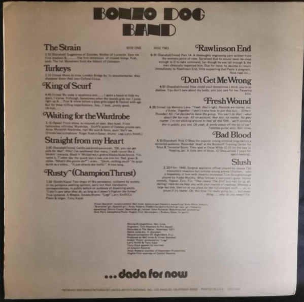 Bonzo Dog Doo-Dah Band - Let's Make Up And Be Friendly | United Artists Records (UAS-5584) - 2 Bonzo Dog Doo-Dah Band - Let's Make Up And Be Friendly | United Artists Records (UAS-5584) - 2