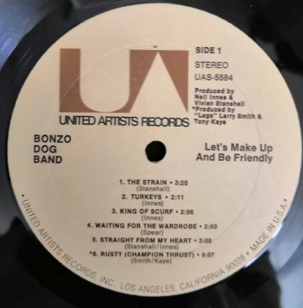 Bonzo Dog Doo-Dah Band - Let's Make Up And Be Friendly | United Artists Records (UAS-5584) - 3 Bonzo Dog Doo-Dah Band - Let's Make Up And Be Friendly | United Artists Records (UAS-5584) - 3