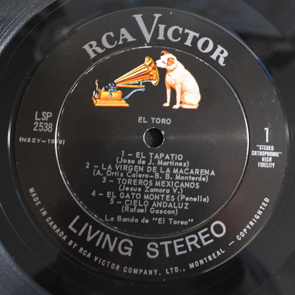 La Banda De "El Toreo" - El Toro | RCA Victor (LSP-2538) - 3 La Banda De "El Toreo" - El Toro | RCA Victor (LSP-2538) - 3