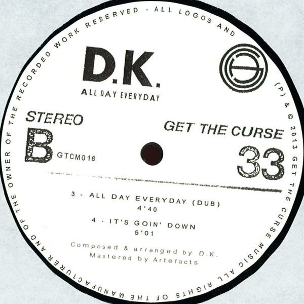D.K. - All Day Everyday | Get The Curse Music (GTCM016) - 2 D.K. - All Day Everyday | Get The Curse Music (GTCM016) - 2