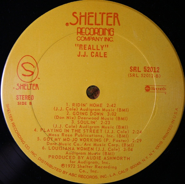 J.J. Cale - Really | Shelter Records (SRL-52012) - 2