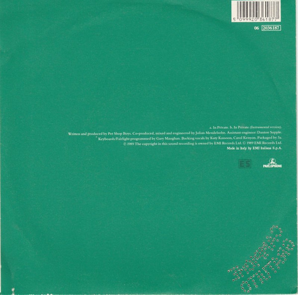 Dusty Springfield - In Private | Parlophone (06 2036187) - 2