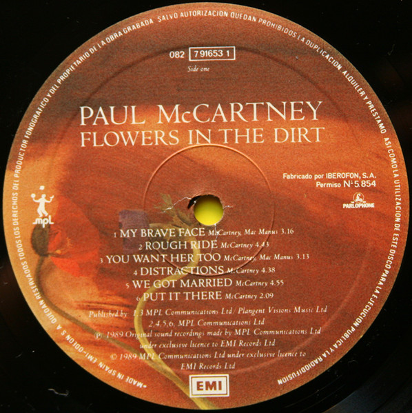 Paul McCartney - Flowers In The Dirt | Parlophone (082-791653 1) - 3