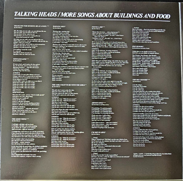 Talking Heads - More Songs About Buildings And Food | Sire (R1 727391) - 2