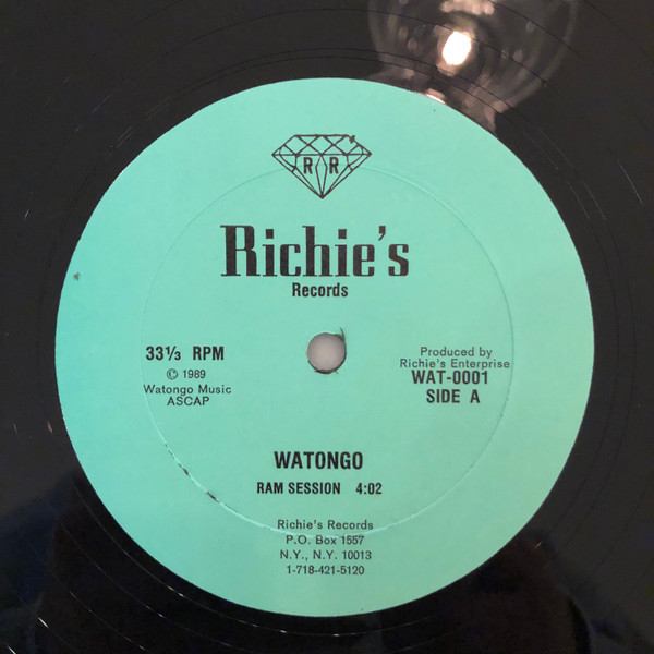 Watongo - Ram Session / Cool Man | Richie's Records (WAT-0001) - main Watongo - Ram Session / Cool Man | Richie's Records (WAT-0001) - main