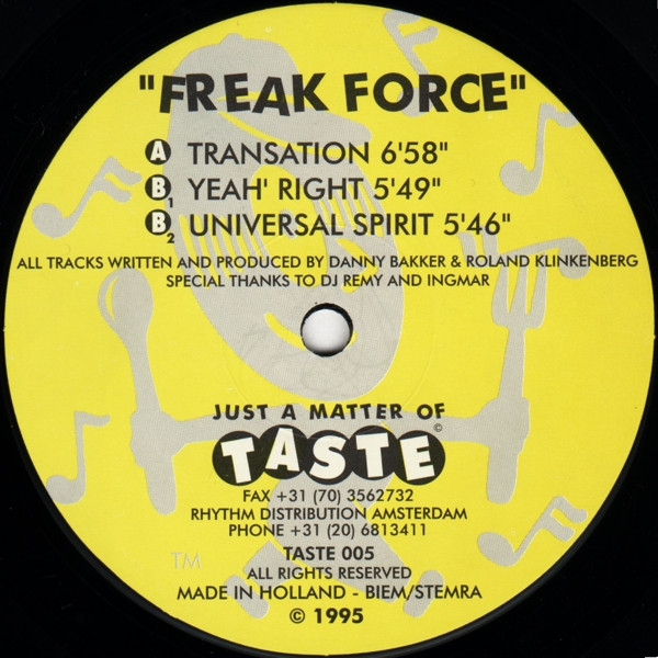 Freak Force - Transation | Taste Recordings (TASTE 005) - main