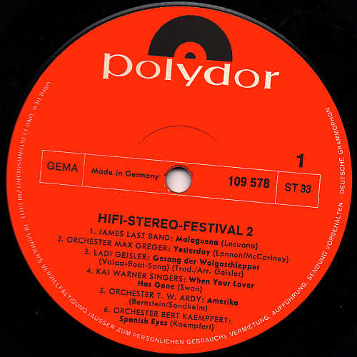 Various - Hifi-Stereo-Festival 2 | Polydor (109 578) - 2