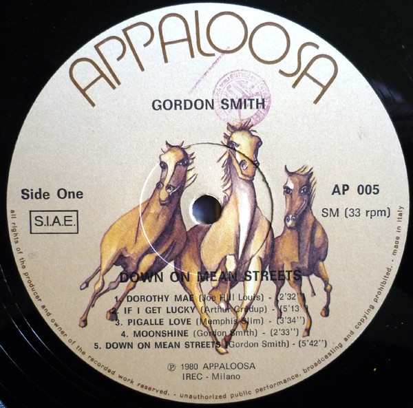 Gordon Smith - Down On Mean Streets | Appaloosa (AP 005) - 3