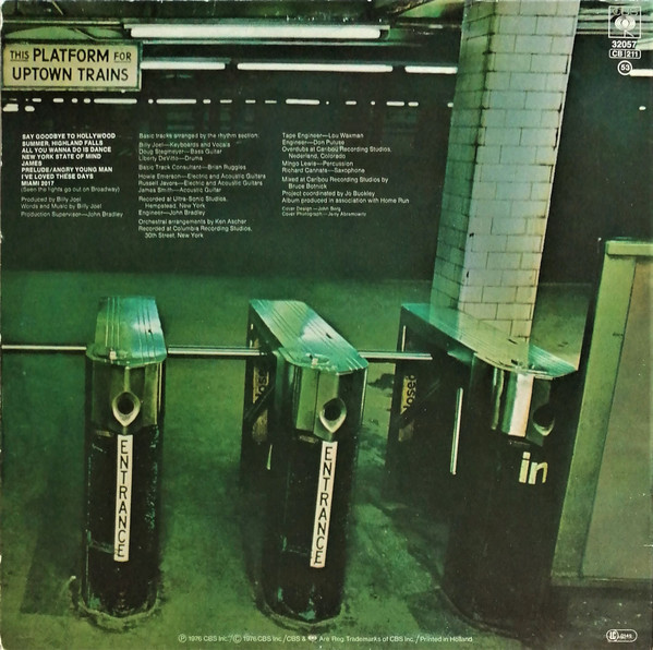 Billy Joel - Turnstiles | CBS (CBS 32057) - 2 Billy Joel - Turnstiles | CBS (CBS 32057) - 2