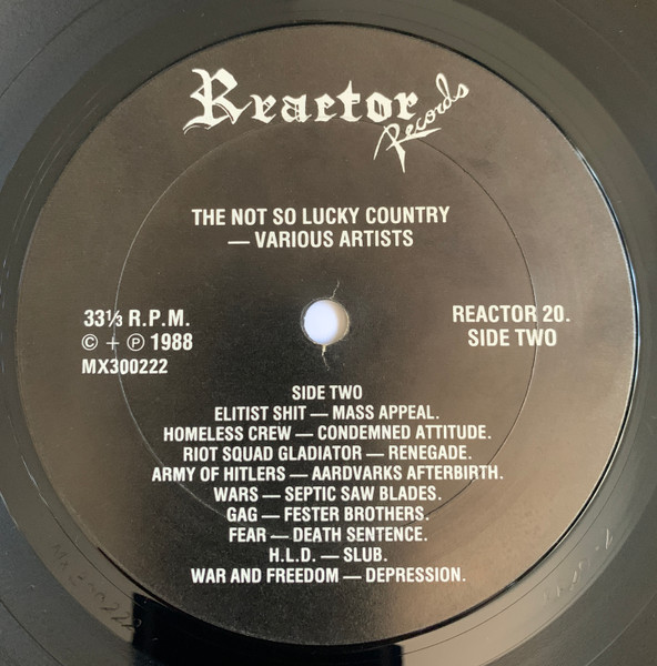Various - The Not So Lucky Country | Reactor Records (REACTOR 20.) - 4 Various - The Not So Lucky Country | Reactor Records (REACTOR 20.) - 4