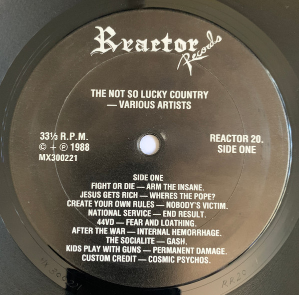 Various - The Not So Lucky Country | Reactor Records (REACTOR 20.) - 3 Various - The Not So Lucky Country | Reactor Records (REACTOR 20.) - 3