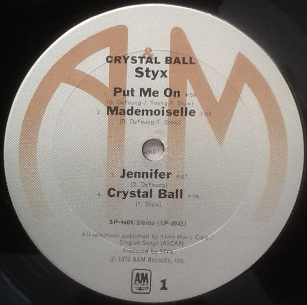 Styx - Crystal Ball | A&M Records (SP-4604) - 3 Styx - Crystal Ball | A&M Records (SP-4604) - 3