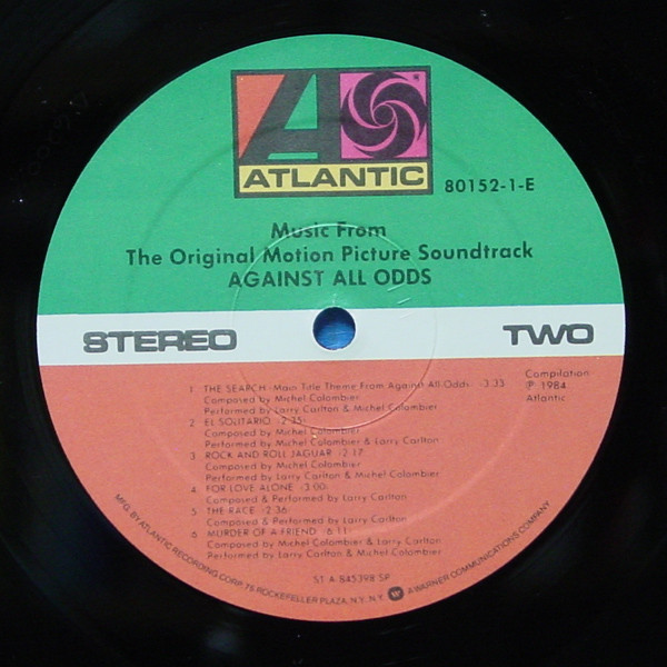 Various - Against All Odds (Music From The Original Motion Picture Soundtrack) | Atlantic (80152-1-E) - 4 Various - Against All Odds (Music From The Original Motion Picture Soundtrack) | Atlantic (80152-1-E) - 4