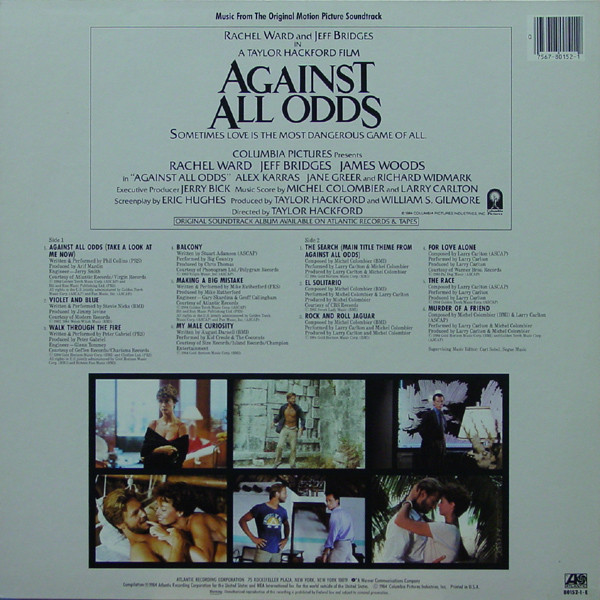 Various - Against All Odds (Music From The Original Motion Picture Soundtrack) | Atlantic (80152-1-E) - 2 Various - Against All Odds (Music From The Original Motion Picture Soundtrack) | Atlantic (80152-1-E) - 2
