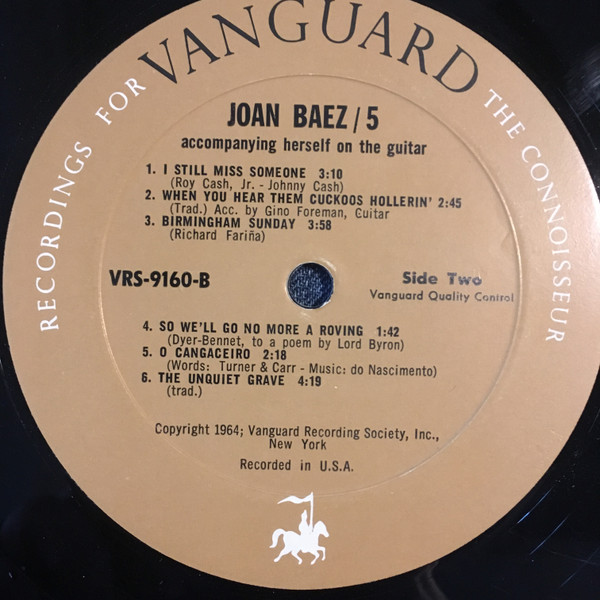 Joan Baez - 5 | Vanguard (VRS-9160) - 4 Joan Baez - 5 | Vanguard (VRS-9160) - 4