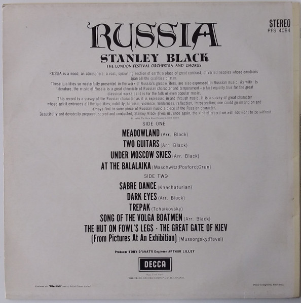 Stanley Black , London Festival Orchestra And London Festival Chorus - Russia | Decca (PFS 4084) - 2