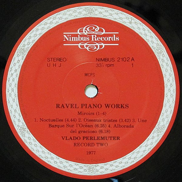 Maurice Ravel , Vlado Perlemuter - Piano Music Record Two | Nimbus Records (NIMBUS 2102) - 3