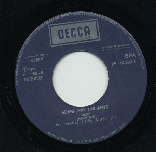 Adam And The Ants - Young Parisians | Decca (PF-13 803 F) - main