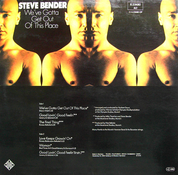 Steve Bender - We've Gotta Get Out Of This Place | Telefunken (6.23480) - 2