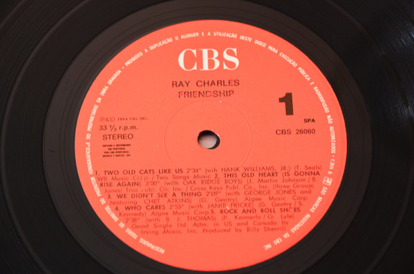 Ray Charles - Friendship | CBS (26060) - 2
