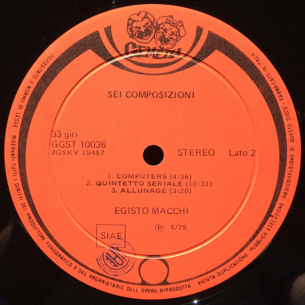Egisto Macchi - Sei Composizioni | Gemelli (GG-ST 10036) - 4